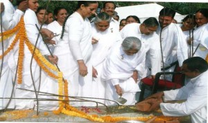 Dadi Janki Ji ... foundation stone laid for MeditationRoom